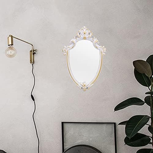 Eaoundm 16.5 x 11 inch Vintage Mirror Antique Mirror Shield Shape - Image 2