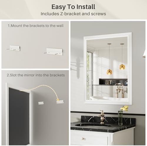 Briivue Bathroom Wall Mirror, 36x36 Inch - Image 6
