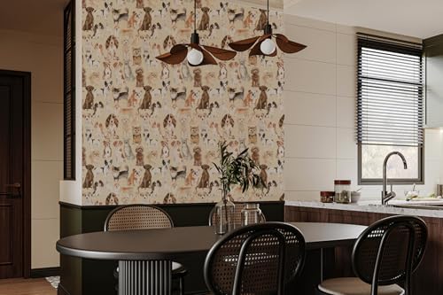 Peel & Stick Waterproof Vinyl Wallpaper Animal- Dog & Camper Themes, Removable - Image 4