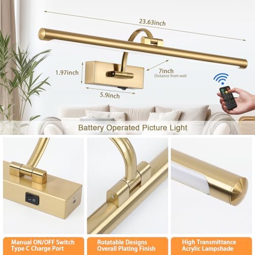 Tassuowell Picture Light Battery Operated - Image 3