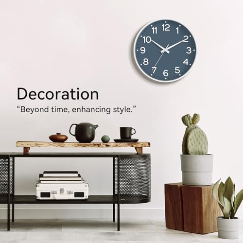 Roymnie 14 Inch Wall Clock Battery Operated Silent Non Ticking Analog - Image 5