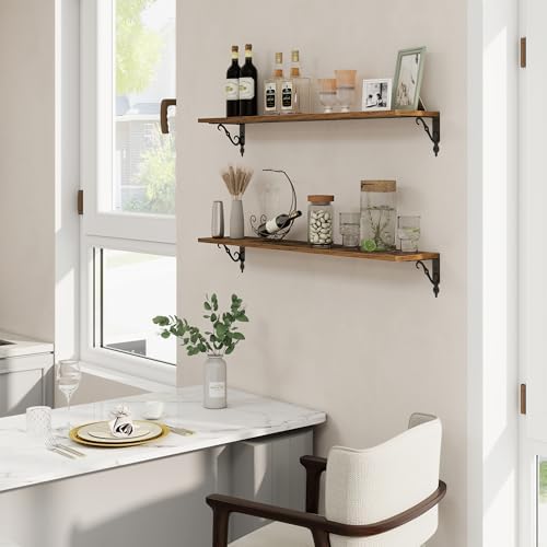 RICHFOCUS Floating Shelves for Wall Decor, 39.4W x 8D Shelves Set of 2 - Image 2
