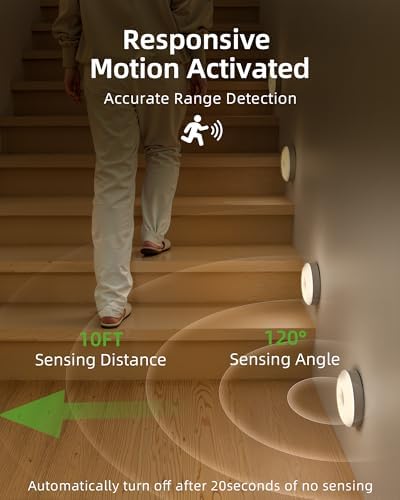EZVALO RGB Puck Lights with Charging Station, Motion Sensor Cabinet Lights - Image 4