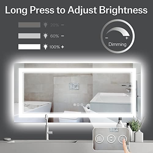 60x28 Inch LED Bathroom Mirror - Image 4