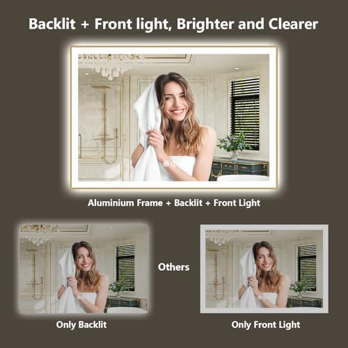 84x32 LED Bathroom Mirror with Lights - Image 3