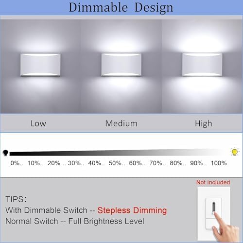Lightess LED Wall Sconces Set of 2 - Image 2