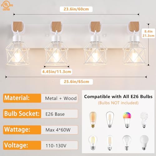 FadimiKoo 4-Light Farmhouse Vanity Lights - Image 2