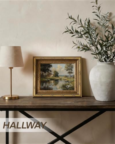 InSimSea Vintage Landscape Wall Art, Cottage Pond Duck Painting Prints - Image 4