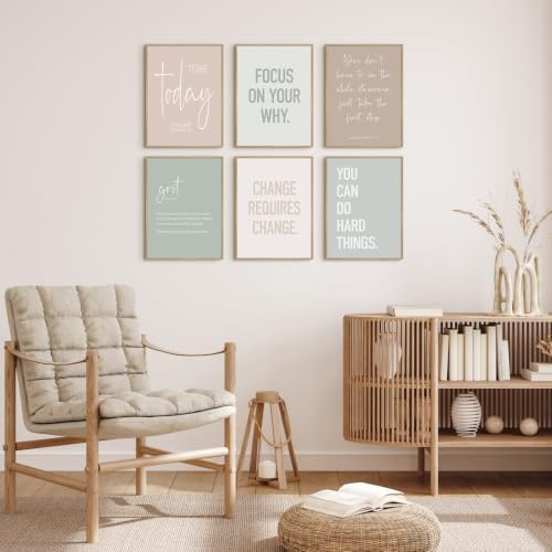 Youillne Office Wall Art Inspirational Motivational Canvas Wall Decor Pastel - Image 5