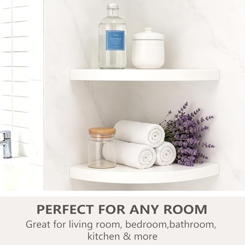 ZGZD Corner Shelf Invisible Wall Mounted Shelves Radial Shape Perfect - Image 6