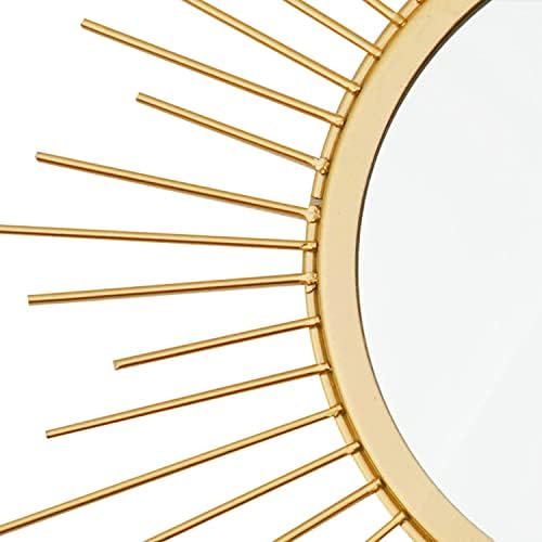 3 Pack Metal Mirrors for Wall Gold Sunburst Wall Mirror Home Decor Wall Art - Image 2