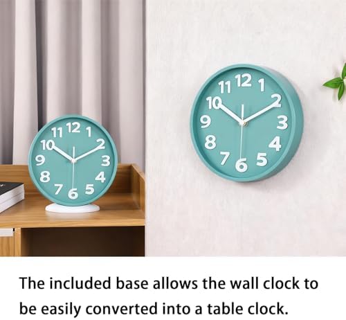 JENLYSTIME 8 Inch Modern Dual‑Mode Clock, Wall Clock & Tabletop Clock - Image 2