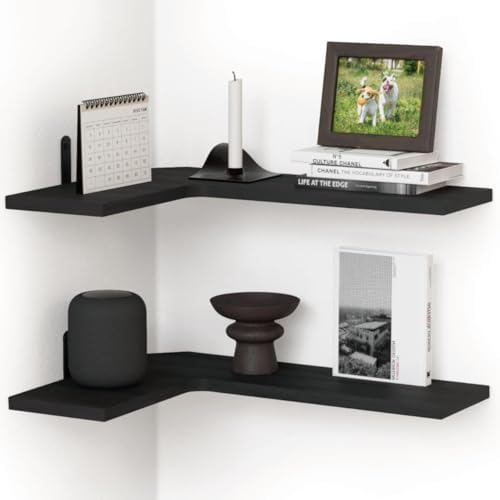Floating Corner Shelves for Wall, Corner Wall Mounted Shelf for Home Décor by Unknown