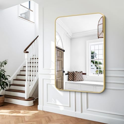 BONEWEI Gold Bathroom Mirror, 60x40 inch Wall Mirror - Image 6