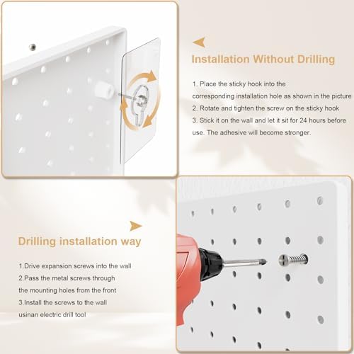 FZK Plastic Pegboard Wall Organizer Kit, 4 Pack - Image 5