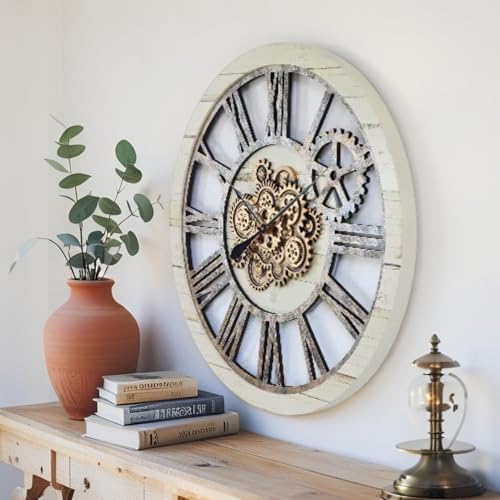 ImprovingLife The Gears Clock 36'' Inch Real Moving Gear Wall Clock Vintage - Image 5