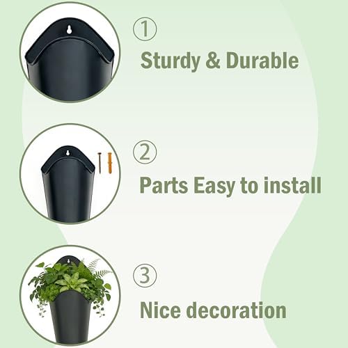 12 Inches Galvanized Wall Planters - Image 3