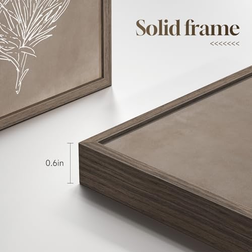 Framed Neutral Boho Botanical Wall Art - Image 5
