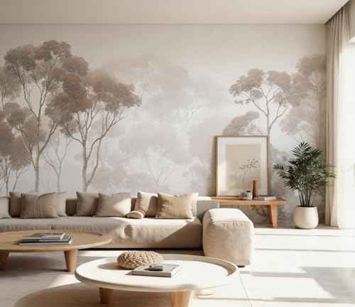 PYFFYP-Vintage Beige Jungle Peel and Stick Wallpaper murals by PYFFYP