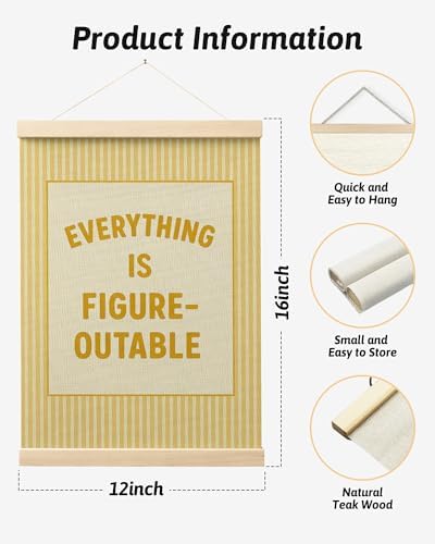 FGFK Everything Is Figureoutable Positive Affirmations Wall Art Poster Hanger - Image 2