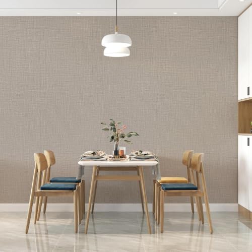 Grasscloth Peel and Stick Wallpaper 15.7"X480.3" Khaki Contact Paper - Image 2
