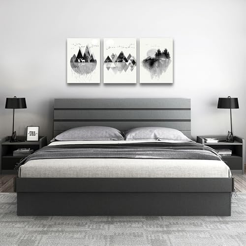 Lapremoly Black And White Geometry Wall Paintings Large Wall Art - Image 4