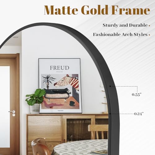 VooBang Arched Wall Mirror, 16 x 24 inch Arch Bathroom Mirror, Wall Mounted - Image 4