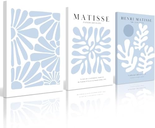 Henri Matisse Wall Art Prints Blue Abstract Matisse Canvas Wall Decor Aesthetic by Baccone