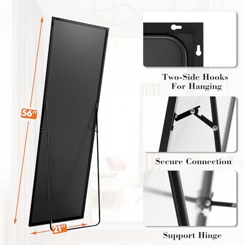 Sweetcrispy 56"x21" Full Length Mirror, Standing Full Body Mirror - Image 5