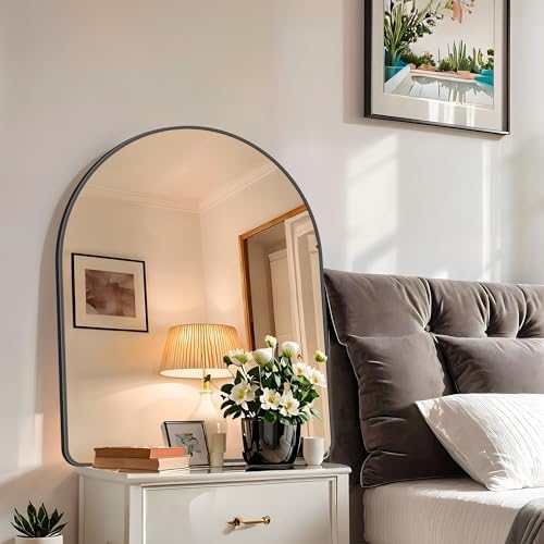 FORBATH Arched Mirror 40x32 Inch, Hanging or Leaning Against Wall - Image 4