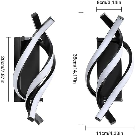 DELIPOP Wall Sconces, Spiral Modern LED Wall Sconce Lighting, 21W 3000K Warm - Image 4