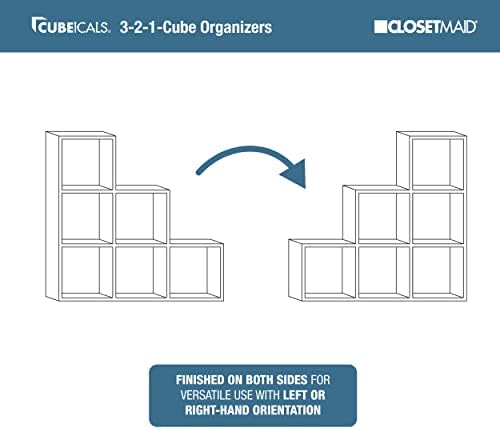 ClosetMaid Cubeicals 3-2-1 Cube Storage Shelf Organizer Bookshelf, 3 Tier - Image 5