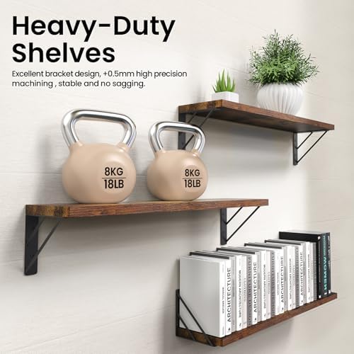 BAYKA 22.4 Inch Long Wall Mounted Floating Shelves - Image 5