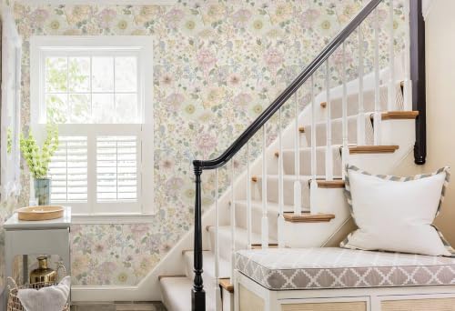 Dimoon Peel and Stick Wallpaper Floral Pink Contact Paper Cottage Wallpaper - Image 5
