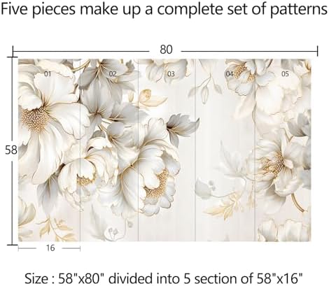 Light-Colored Floral Bedroom Peel-and-Stick Wallpaper-58 x80 - Image 4