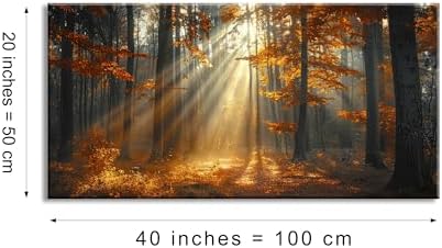 Lasdel Beautiful Autumn Forest Landscape Wall Art - Image 2