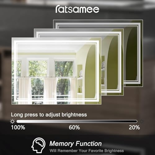 Ratsamee 30"x30" LED Bathroom Mirror - Image 4
