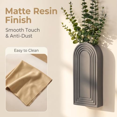 Dnnnii 2 Pack Wooden Wall Vase Set - Image 5