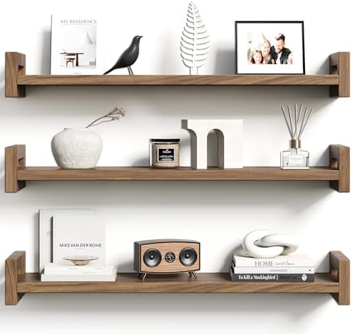 Solid Wood Floating Shelf, 23.6" Wall Shelf by Vailando