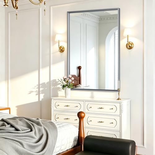 AAZZKANG Rectangle Metal Framed Mirrors 28"x20" - Image 5