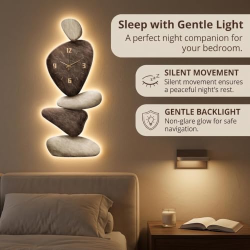3D LED Wall Art Clock, Modern Irregular Creative Wall Decor - Image 3