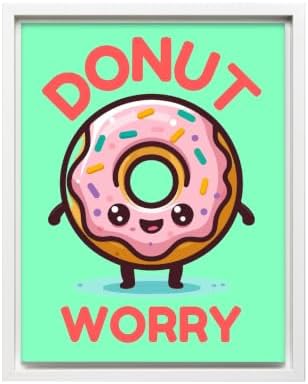 InkFlow Posters Donut Worry Canvas Poster by InkFlowPosters