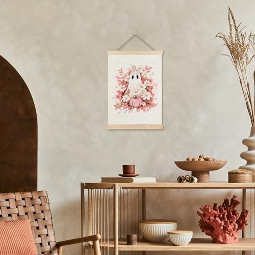Supwhd Fall Floral Halloween Ghost Wall Art - Image 4