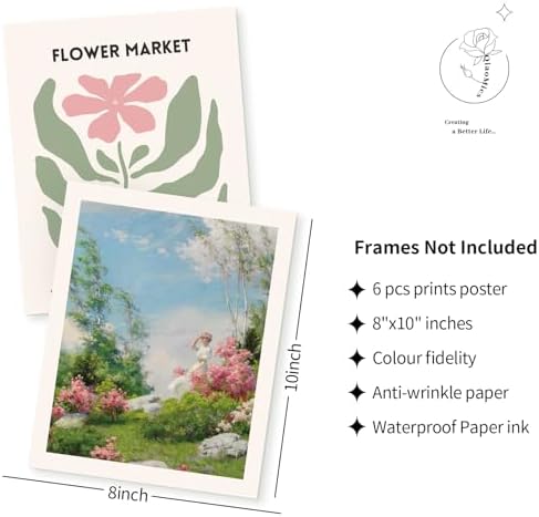 QIAOMICS Colorful Flower Market Wall Art Prints, Abstract Matisse - Image 3