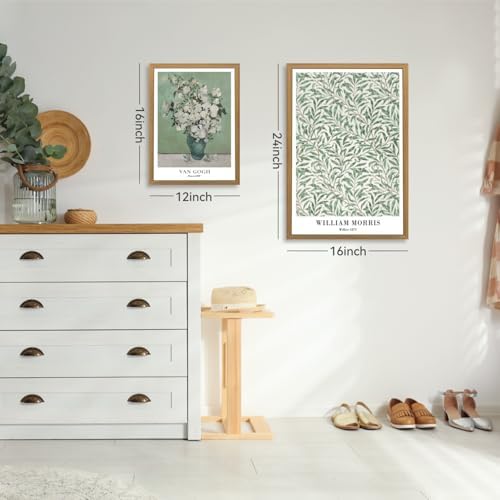 CAZLOUC Matisse Van Gogh William Morris Wall Art Set of 3, Sage Green Bathroom - Image 6