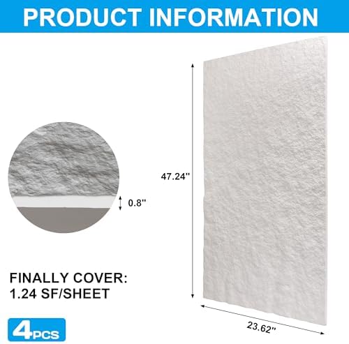 3D Faux Stone PU Wall Panels for Interior Decor, 4 Pieces - Image 3
