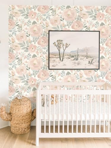 Orainege Peel and Stick Wallpaper Peony Floral Wallpaper - Image 6