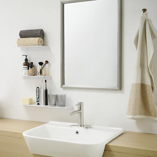 JOOM White Metal Wall Floating Shelf, Small Bathroom, Display Shelves - Image 5