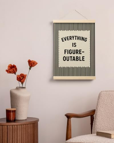 FGFK Everything Is Figureoutable Inspirational Wall Art Poster Hanger Frame - Image 4