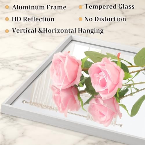 AAZZKANG Metal Frame Mirror Rectangle Wall Mounted Mirrors Large 26"x18" - Image 3